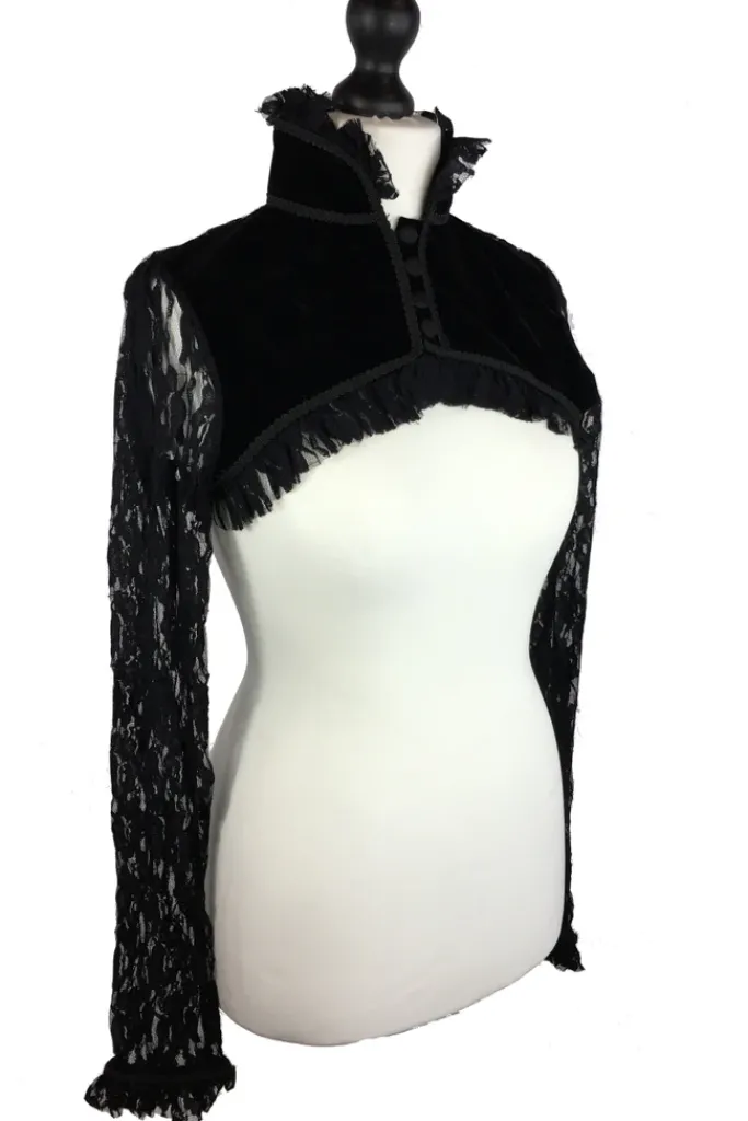 Burleska Raven Bolero Black Velvet