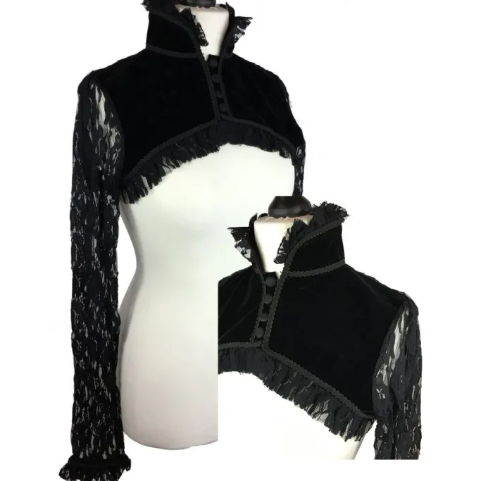Burleska Raven Bolero Black Velvet