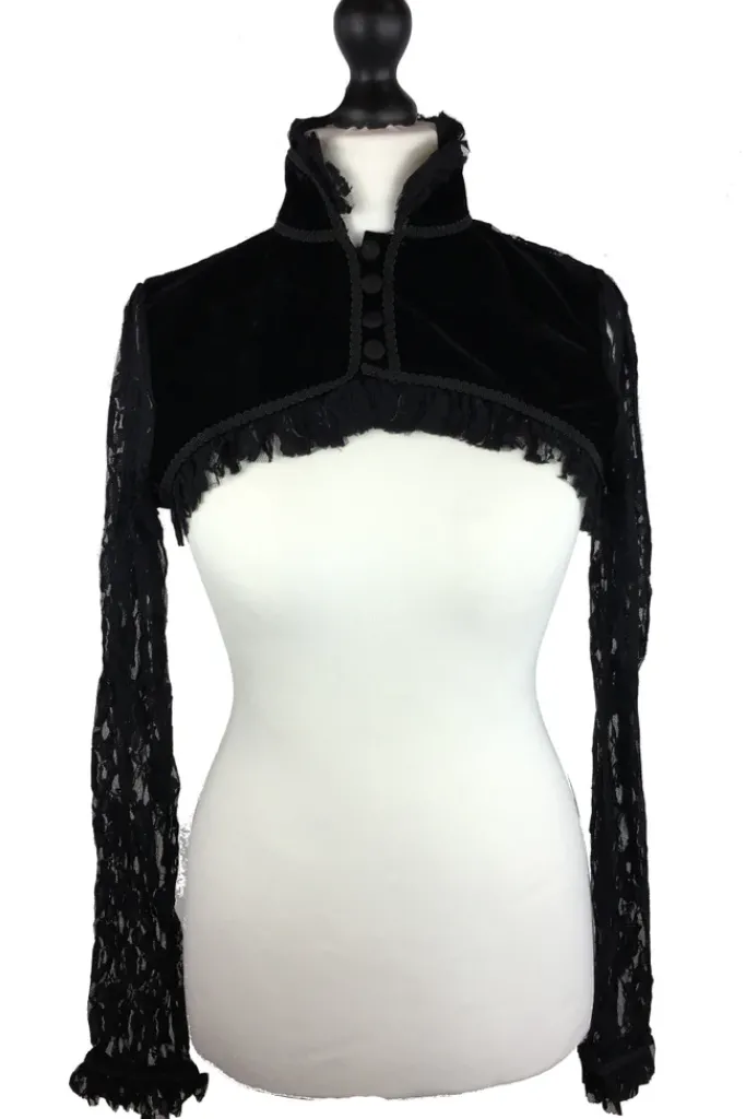 Burleska Raven Bolero Black Velvet