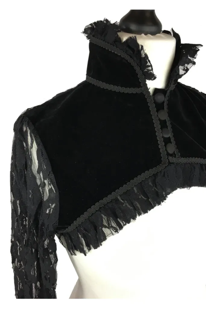 Burleska Raven Bolero Black Velvet