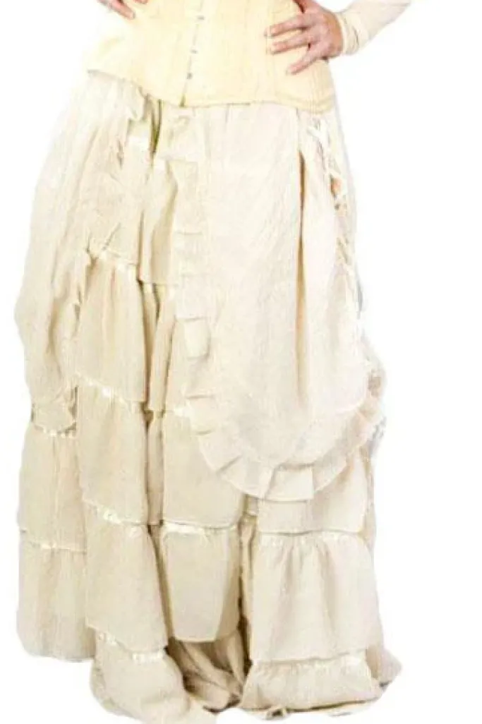 Burleska Victorian Gothic Skirt Cream