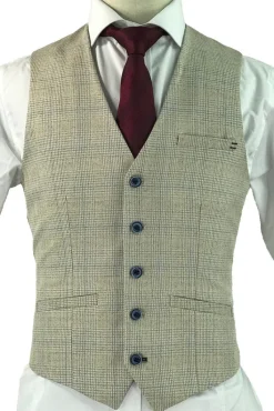 Kaymans Caridi Beige Steampunk Waistcoat