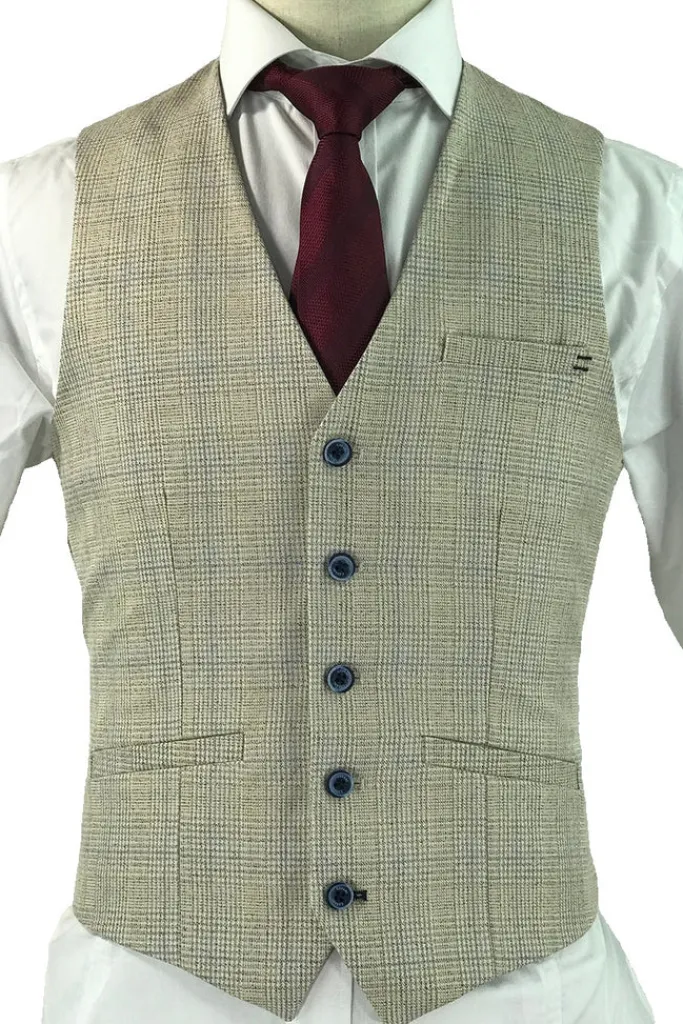 Kaymans Caridi Beige Steampunk Waistcoat