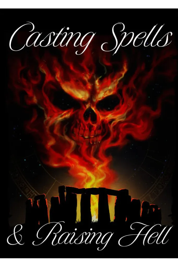Grind Casting Spells and Raising Hell Tin Sign