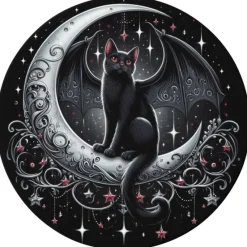 Oakhart Industries Cat Moon Coaster Art115