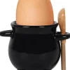 Something Different Cauldron Egg Cup with Broom Spoon