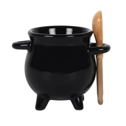 Something Different Cauldron Egg Cup with Broom Spoon