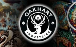 Oakhart Industries Celtic Knot Black Wolf Coaster