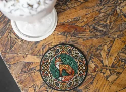 Oakhart Industries Celtic Knot Fox Coaster