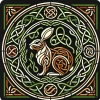 Oakhart Industries Celtic Knot Rabbit Coaster