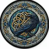 Oakhart Industries Celtic Knot Raven Coaster