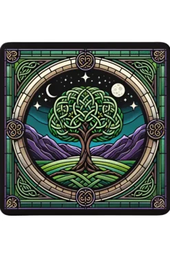 Oakhart Industries Celtic Knot Tree of Life Coaster