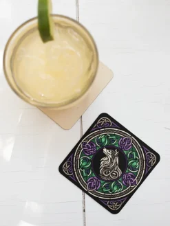 Oakhart Industries Celtic Knot Wolf Coaster