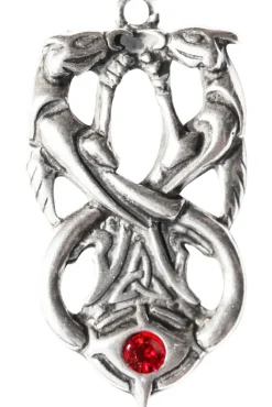 Celtic Sorcery Dragon of Wyrd Gothic Pagan Pendant