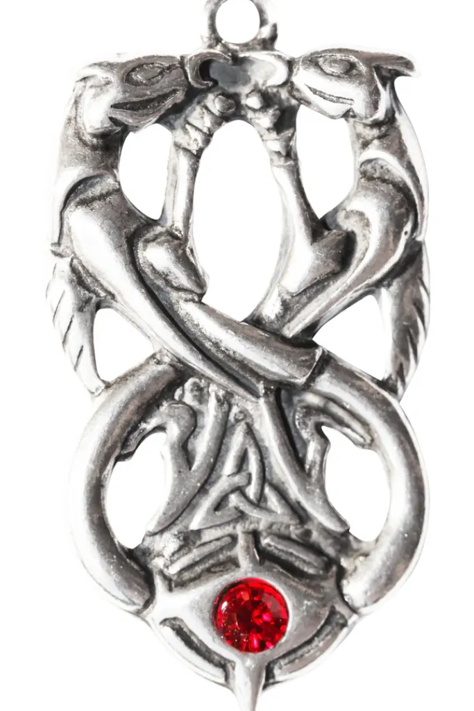 Celtic Sorcery Dragon of Wyrd Gothic Pagan Pendant