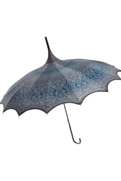 Soake Charcoal Patterned Pagoda Umbrella / Parasol
