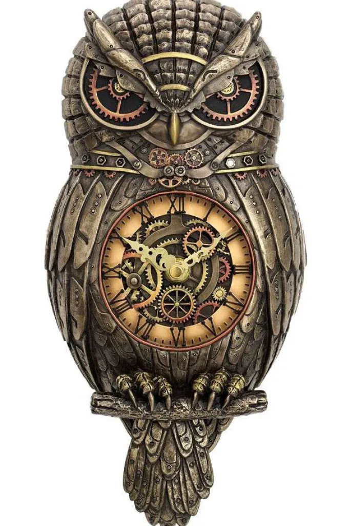 Nemesis Now Chronology Wisdom Steampunk Owl Clock