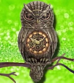 Nemesis Now Chronology Wisdom Steampunk Owl Clock