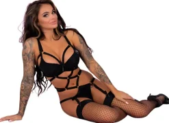 CoFashion Raacing Black Body and Stockings (L/XL)