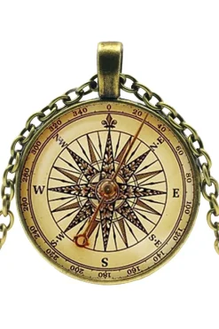 Gothic and Steampunk Jewellery Compass Pendant