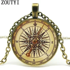 Gothic and Steampunk Jewellery Compass Pendant