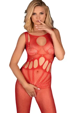 Corsetti Amahil Red Bodystocking