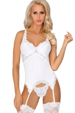 Corsetti White Alazne Corset Set (L/XL)