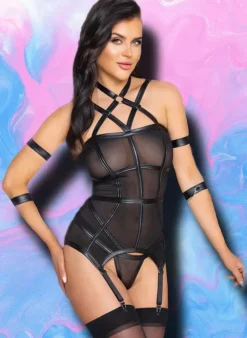 Cottelli Collection Bondage Cottelli Bondage Harness Lingerie Set