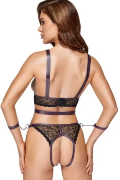 Cottelli Collection Bondage Cottelli Bondage Open Cup Lingerie Set