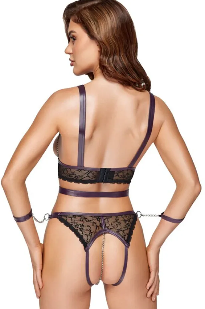 Cottelli Collection Bondage Cottelli Bondage Open Cup Lingerie Set