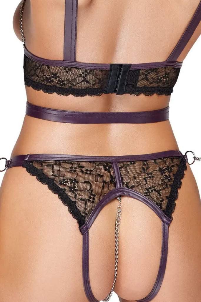 Cottelli Collection Bondage Cottelli Bondage Open Cup Lingerie Set
