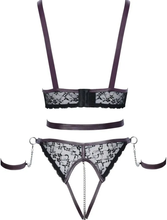 Cottelli Collection Bondage Cottelli Bondage Open Cup Lingerie Set