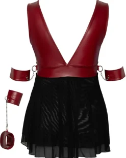 Cottelli Collection Bondage Cottelli Bondage Plus Size Red Black Babydoll