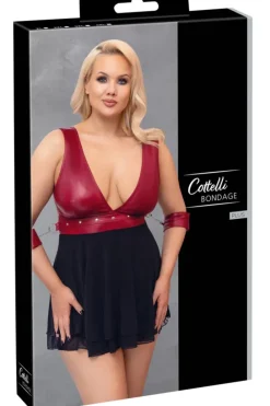 Cottelli Collection Bondage Cottelli Bondage Plus Size Red Black Babydoll