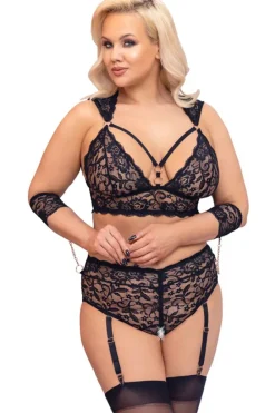 Cottelli Collection Bondage Cottelli Bondage Plus Size Lace Lingerie Set