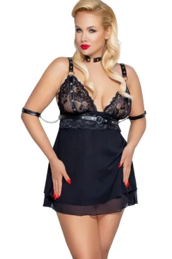 Cottelli Collection Bondage Cottelli Bondage Plus Size Babydoll Set
