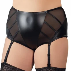 Cottelli Collection Plus Size Briefs with Suspenders (L)