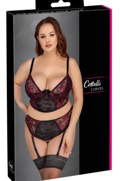 Cottelli Collection Cottelli Curves Intricate Red Set (95D/2XL)