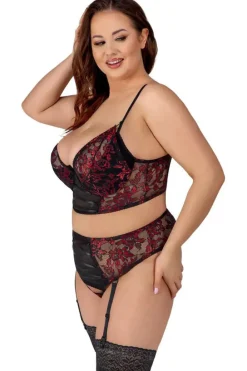 Cottelli Collection Cottelli Curves Intricate Red Set (95D/2XL)