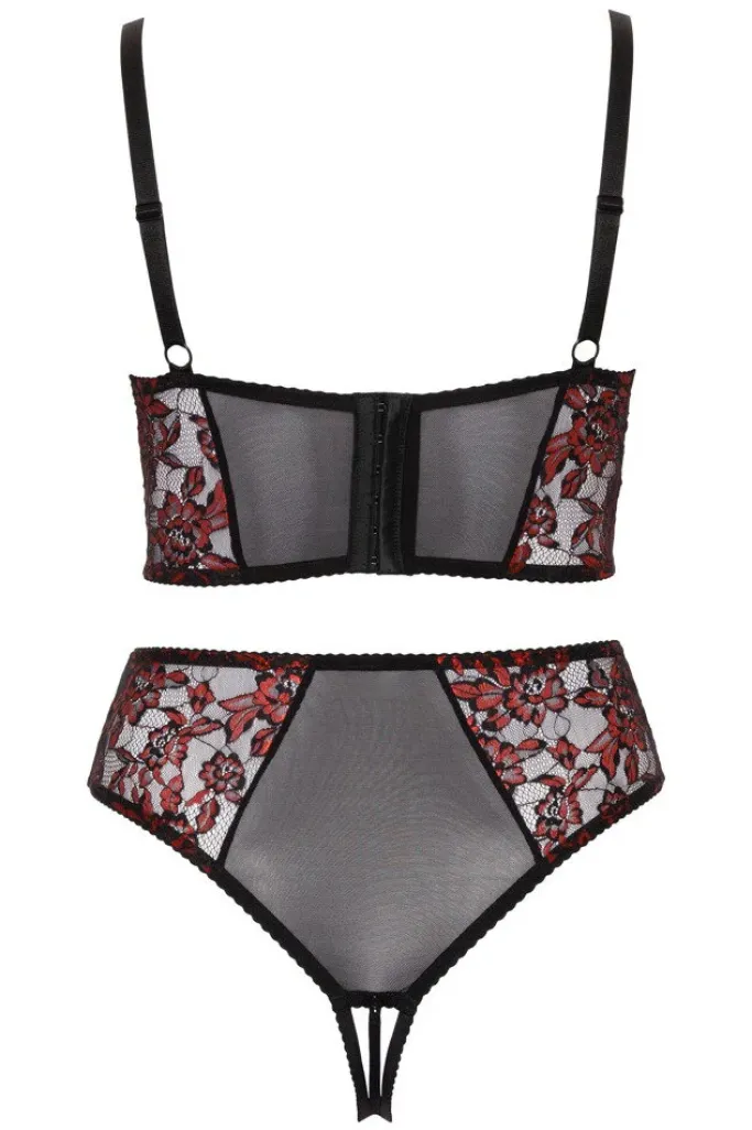 Cottelli Collection Cottelli Curves Intricate Red Set (95D/2XL)