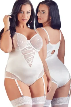 Cottelli Collection Cottelli Curves White Suspender Body (L)