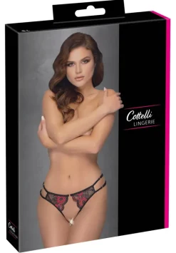 Cottelli Collection Cottelli Lingerie Black Red Briefs
