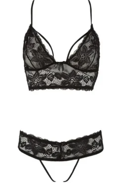Cottelli Collection Cottelli Lingerie Black Set (M, L)
