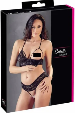 Cottelli Collection Cottelli Lingerie Black Set (M, L)
