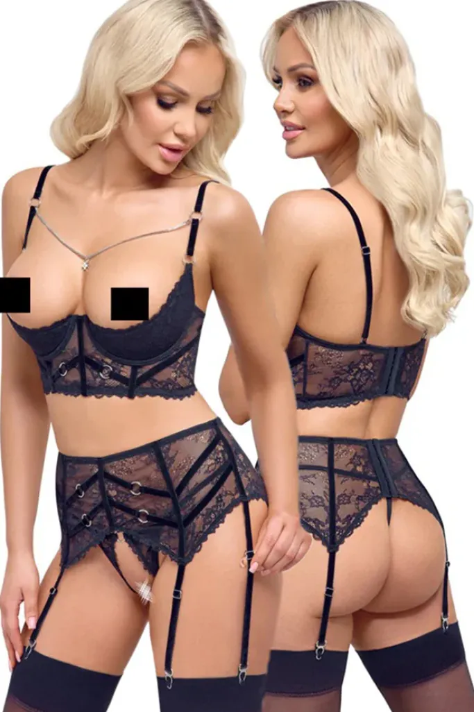 Cottelli Collection Cottelli Lingerie Longline Shelf Bra Set