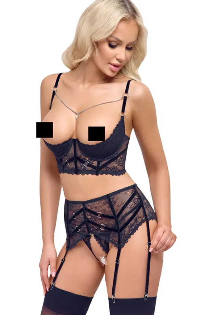 Cottelli Collection Cottelli Lingerie Longline Shelf Bra Set