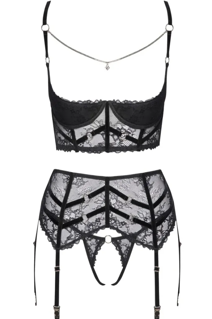Cottelli Collection Cottelli Lingerie Longline Shelf Bra Set
