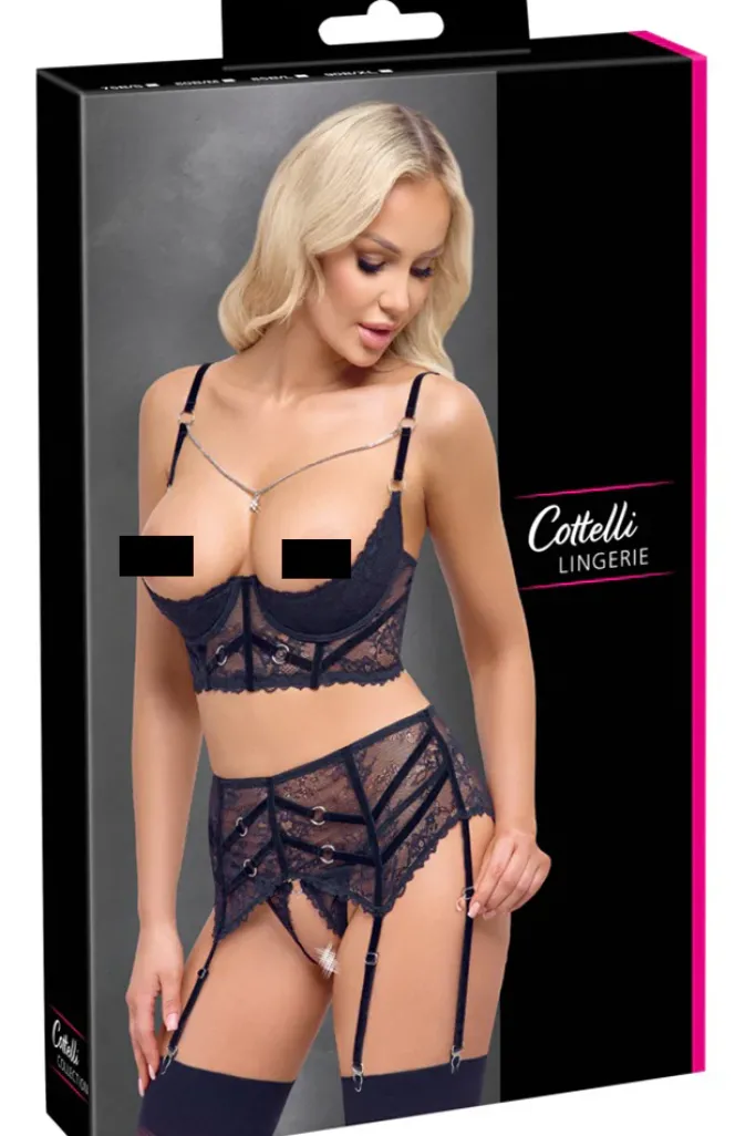 Cottelli Collection Cottelli Lingerie Longline Shelf Bra Set