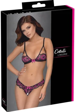 Cottelli Collection Cottelli Lingerie Pink Lingerie Set