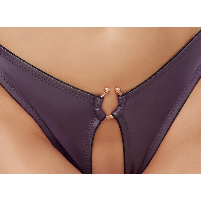 Cottelli Collection Cottelli Lingerie Purple Wetlook Set